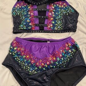 Glamour  Two-Piece Dance Outfit with wrist cuffs